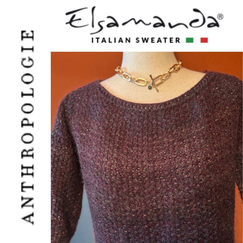 Anthro/ Elsamandra Mixed Fiber Sweater